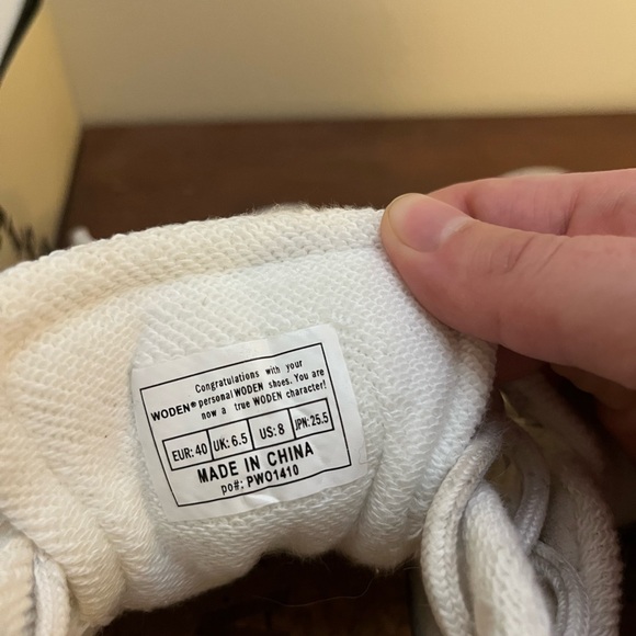 Woden Nellie Soft Sneaker in Basil / White - Picture 6 of 7